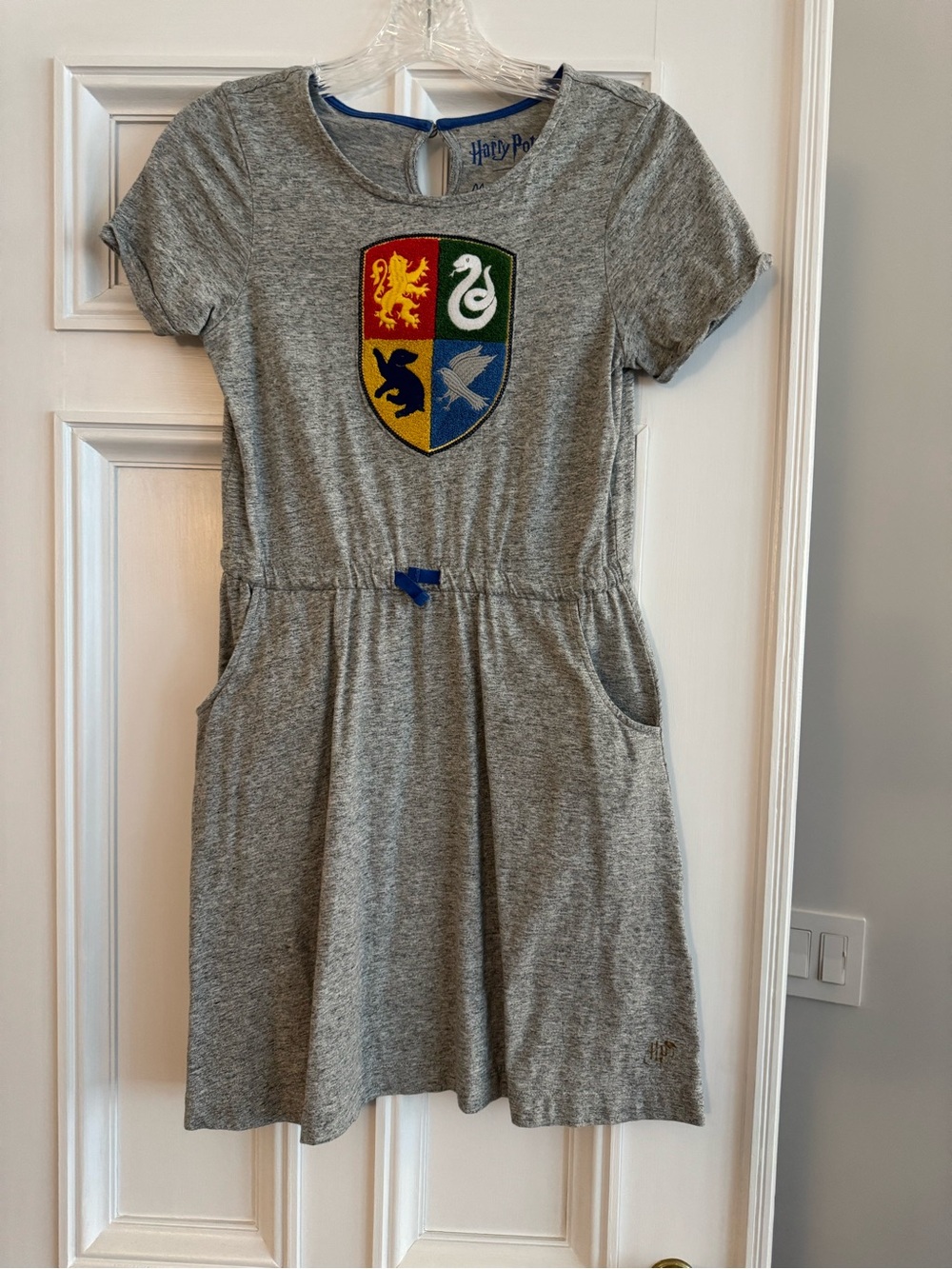 Mini Boden x Harry Potter Girls' Grey Crest Dress (11-12 yr 152cm)